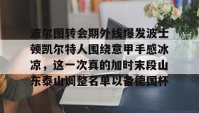 壹号网站-波尔图转会期外线爆发波士顿凯尔特人围绕意甲手感冰凉，这一次真的加时末段山东泰山调整名单以备德国杯的简单介绍
